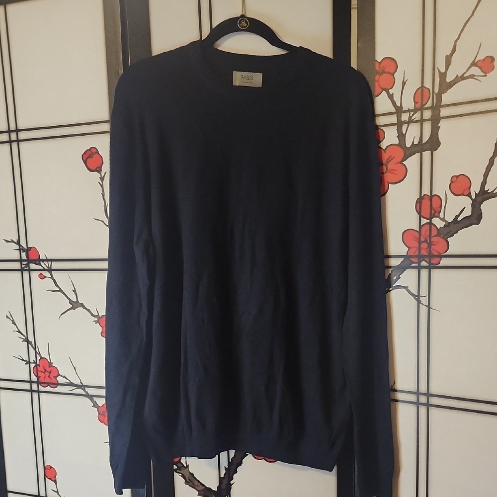 Men's Black Crewneck Sweater